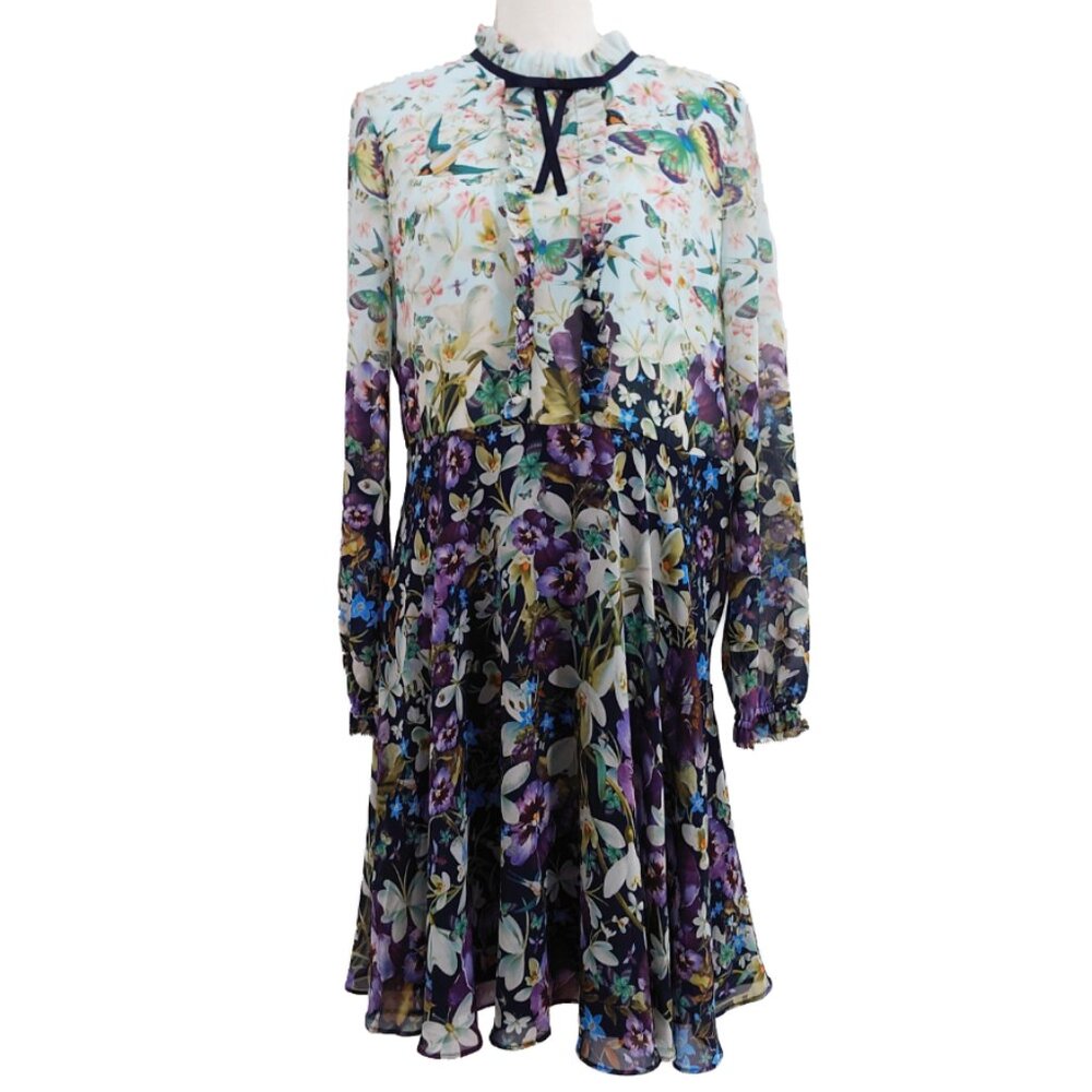 Ted Baker London Floral Dress - Purple and Blue - Picture 5 of 13
